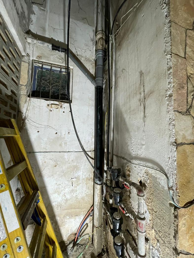 אחרי — קו ניקוז PVC חדש